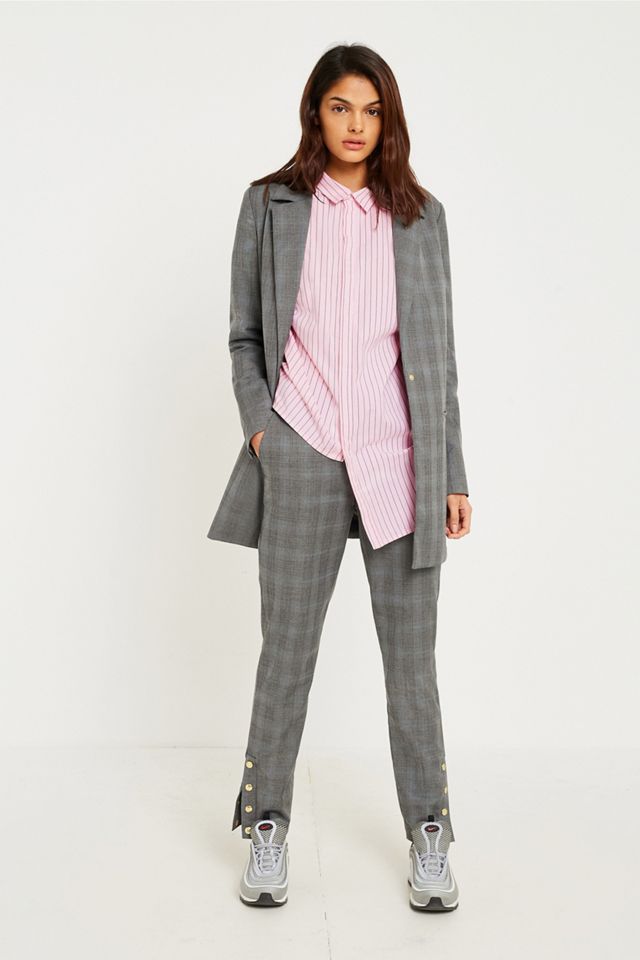 Gestuz Amatistripe Asymmetric Button-Down Shirt #1