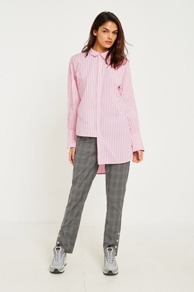 Gestuz Amatistripe Asymmetric Button-Down Shirt #2