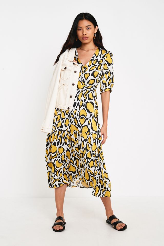 Gestuz Irina Abstracto Animal Print Vestido Midi #2