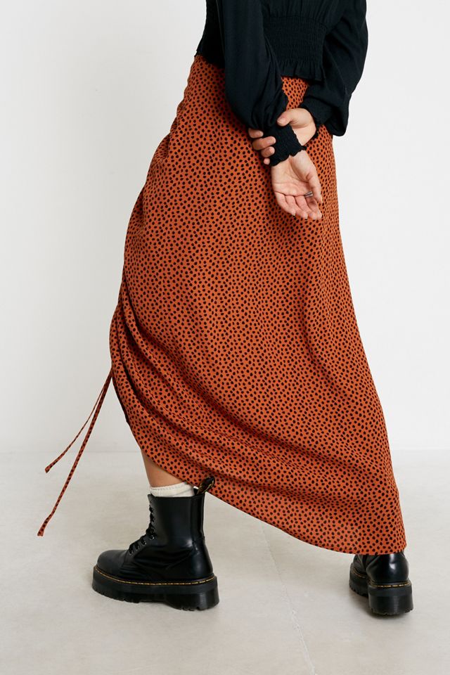 Gestuz Ruched Dot Maxi Skirt #2