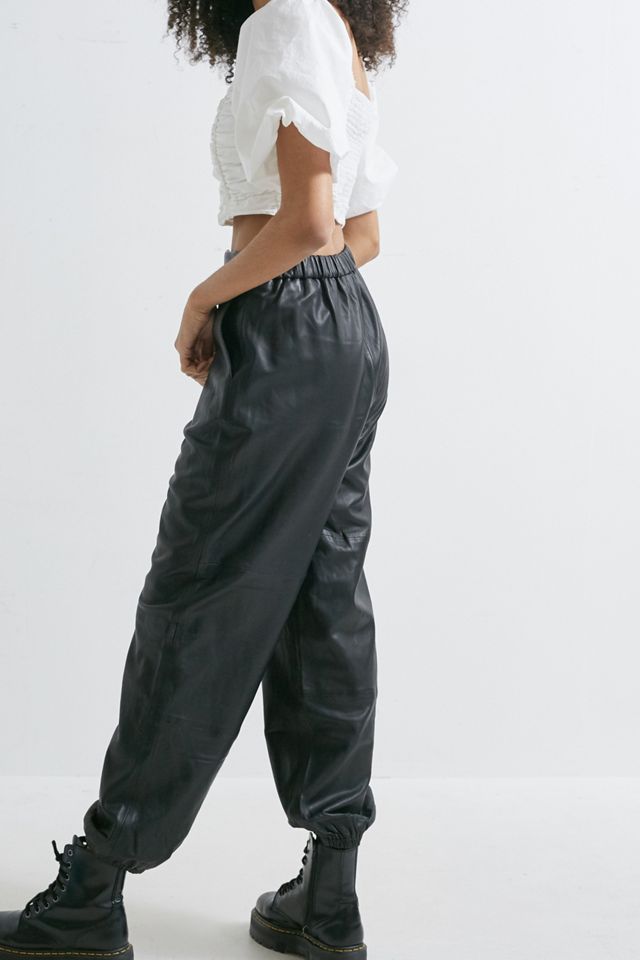 Gestuz Black Leather Trousers #1