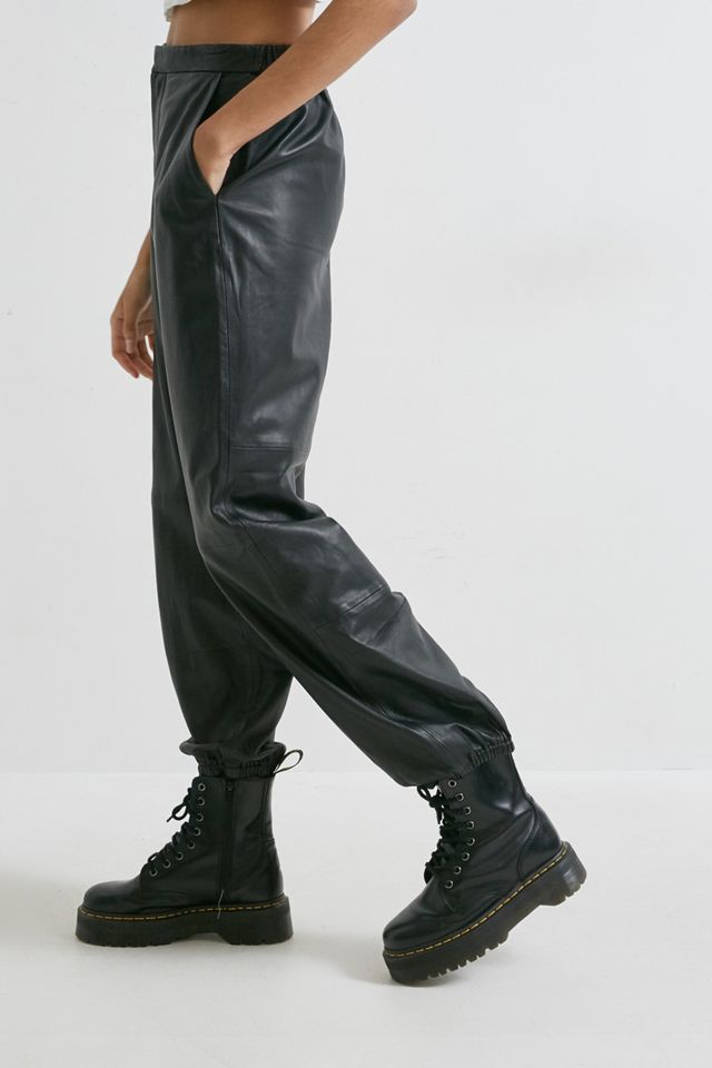Gestuz Black Leather Trousers #3