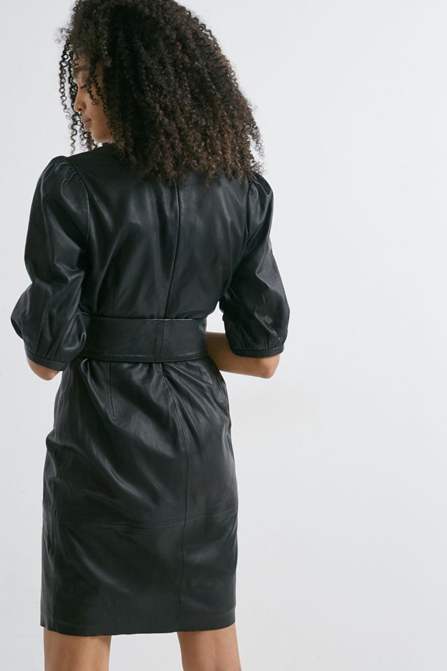 Gestuz Leather Mini Dress | Urban Outfitters UK