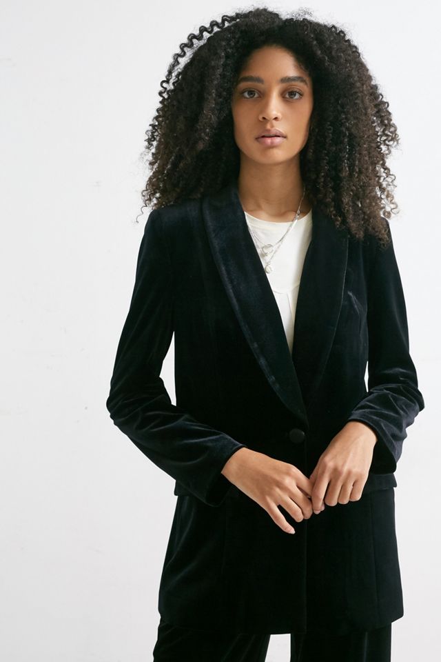 Veste Courte Velours Noir Urban Outfitters – Taille XS – Style Bomber