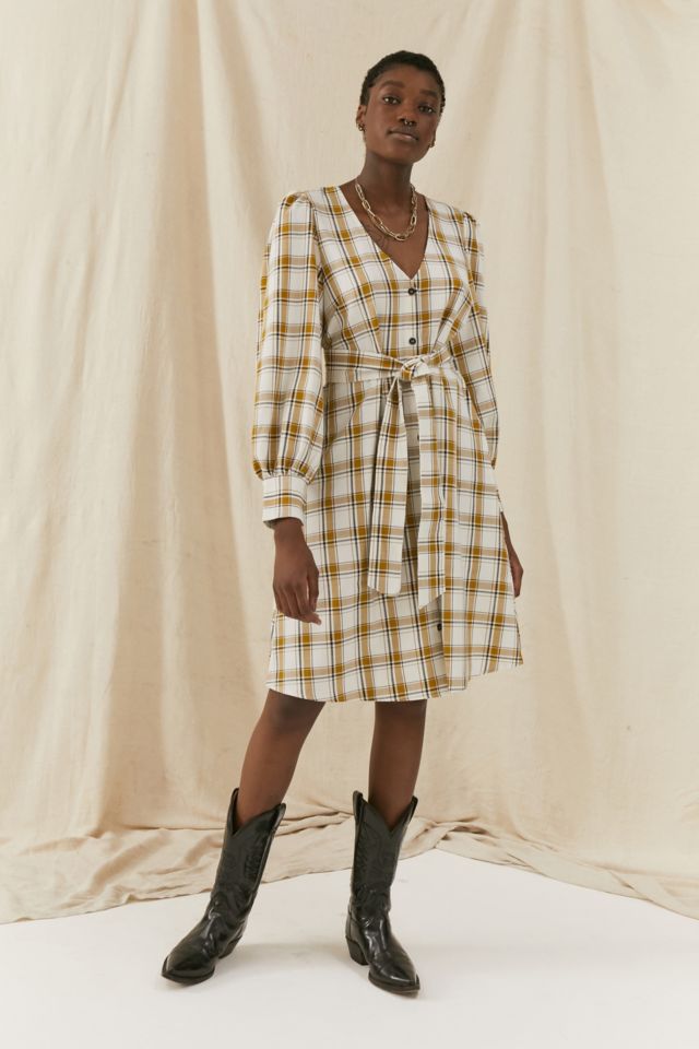 Checked best sale smock dress