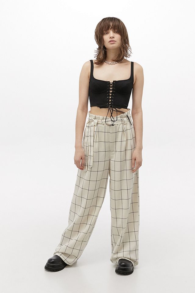 Gestuz Linoa Check Trousers | Urban Outfitters UK