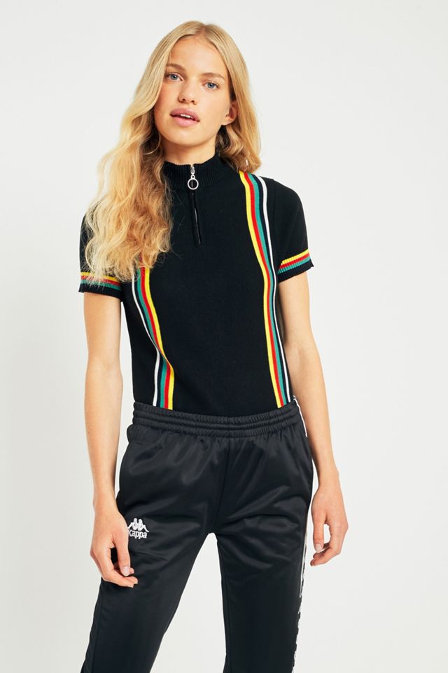 Kappa - Pantalon de survêtement pressionné à bandes noir #3