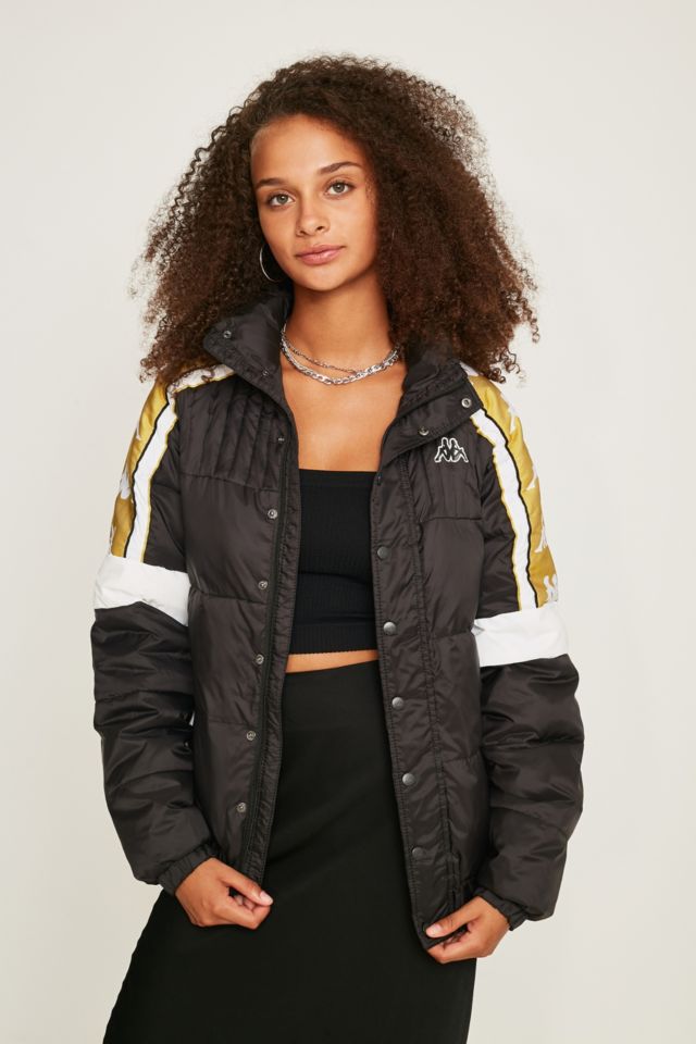 Kappa white and hot sale black jacket