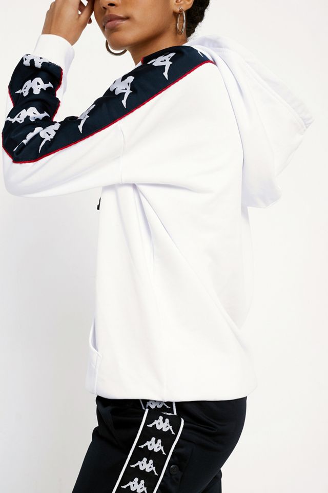 Sudadera con capucha kappa con logotipo blanco #3