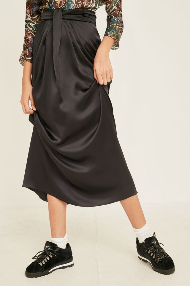Lupe – Kleid „Gina“ aus Seide im Kontrastdesign mit Print #1