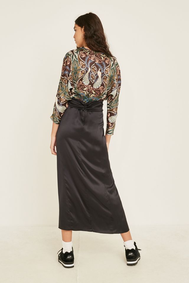 Lupe – Kleid „Gina“ aus Seide im Kontrastdesign mit Print #3