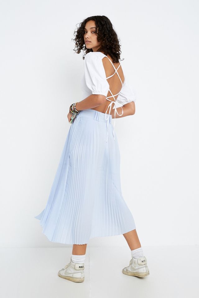 House Of Sunny Layered Pleat Midi Skirt #2