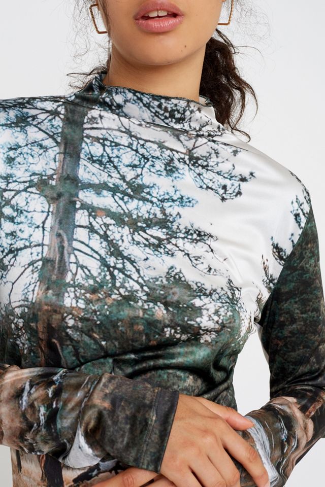 House Of Sunny Woodland Stampa Silk Top #3