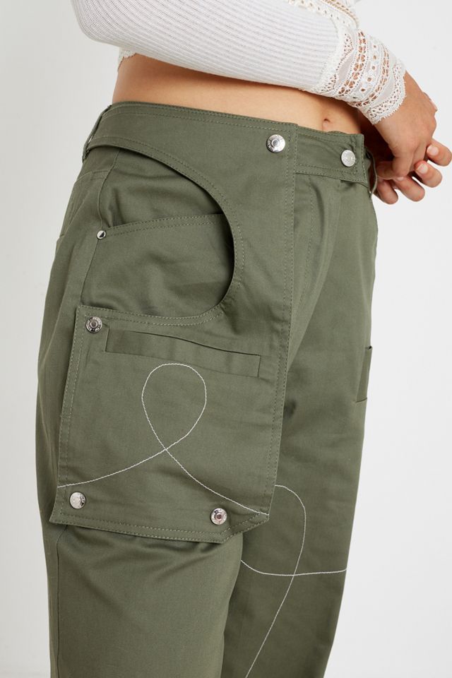 House Of Sunny - Pantalon cargo kaki  #3