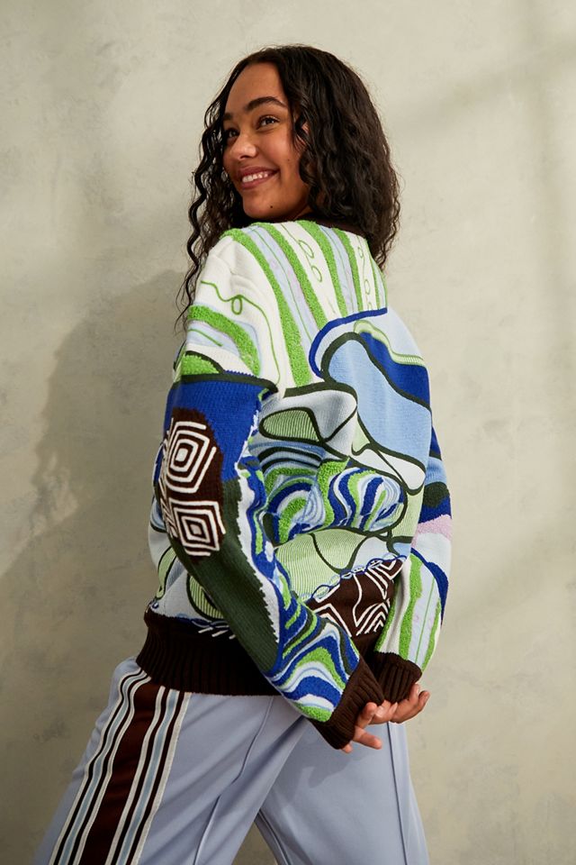 House Of Sunny - Pull en maille motif paysage abstrait  #3