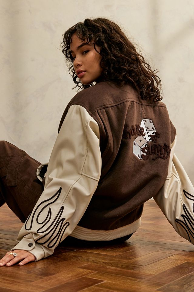 House Of Sunny Brown Free Fallin' Bomber Jacket #1