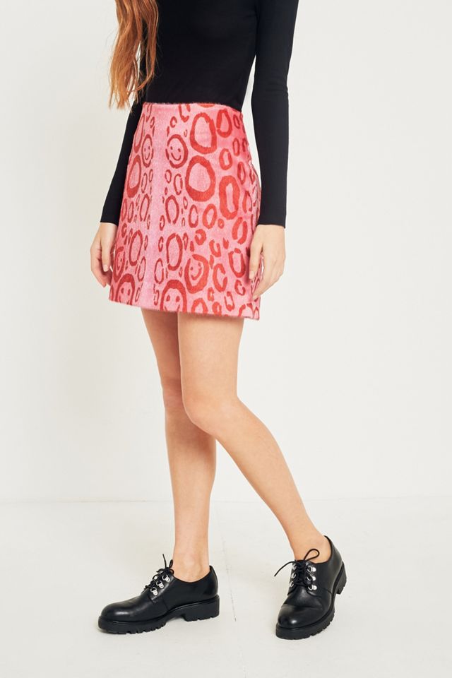 KYE Pink Leopard Print Mini Skirt #1