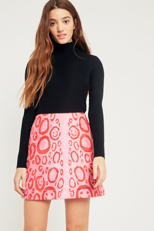 KYE Pink Leopard Print Mini Skirt #2
