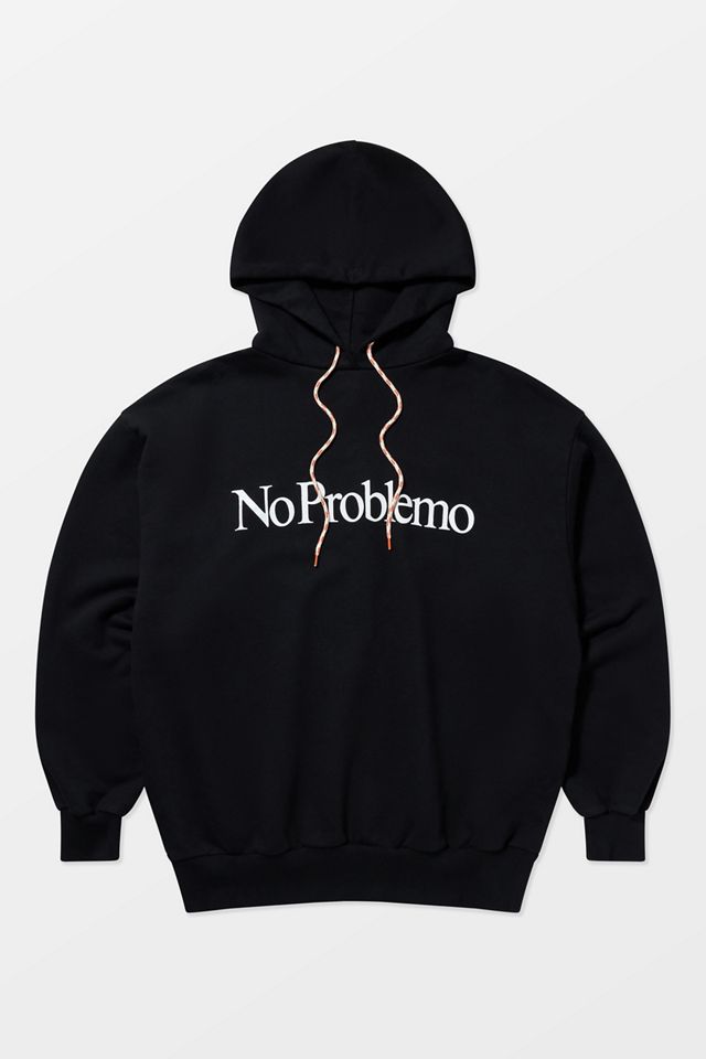 Felpa con cappuccio e logo No Problemo nera #6