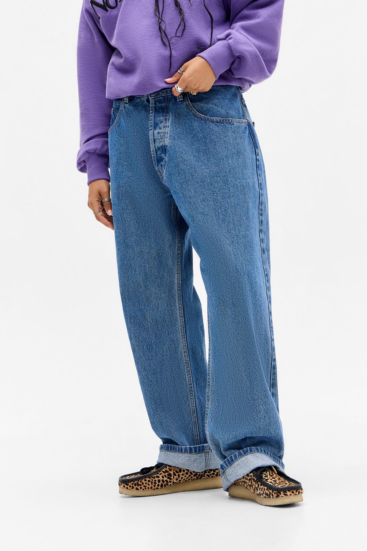 No Problemo Mid Blue Baggy Jeans