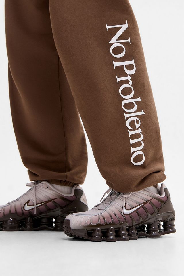 Pantalon de jogging No Problemo à logo chocolat #1