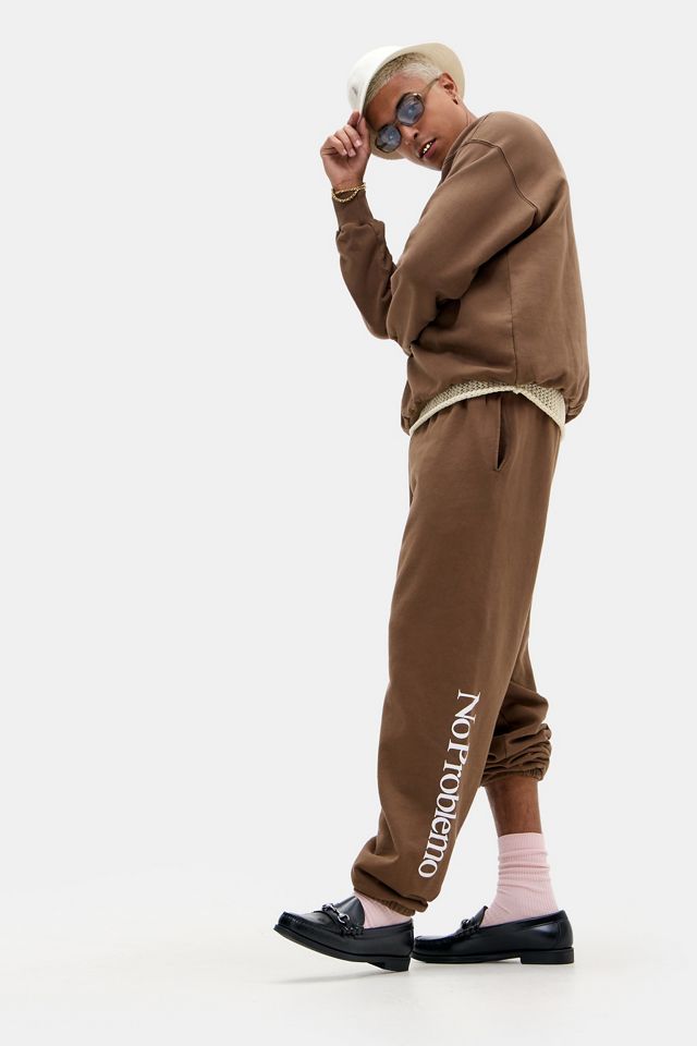 Pantalon de jogging No Problemo à logo chocolat #7