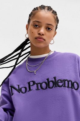 No Problemo Reverse Fleece Embroidered Sweatshirt