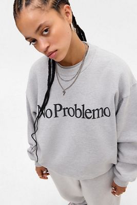 Sweat-shirt No Problemo gris logo