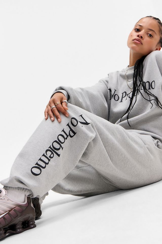 No Problemo Grey Logo Joggers #3