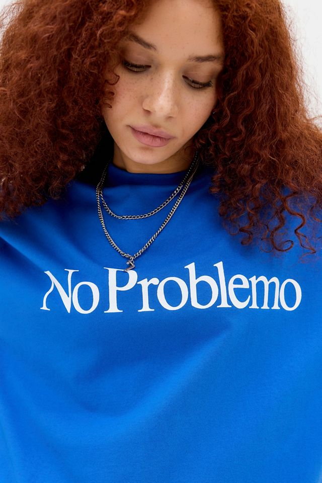 No Problemo Blaues Kurzarm-T-Shirt #1