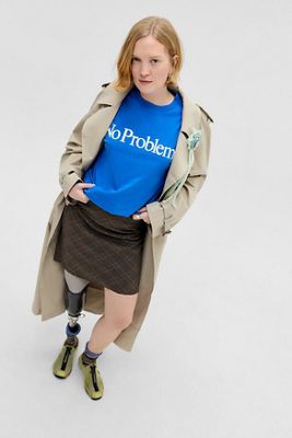 No Problemo Blaues Kurzarm-T-Shirt