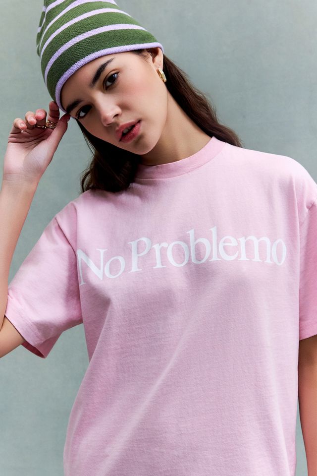 T-Shirt a Maniche Corte Rosa Esclusiva UO No Problemo #1