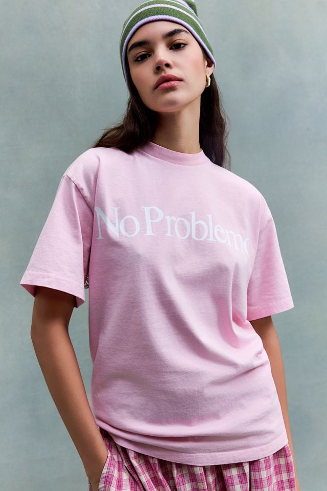 T-Shirt a Maniche Corte Rosa Esclusiva UO No Problemo #3