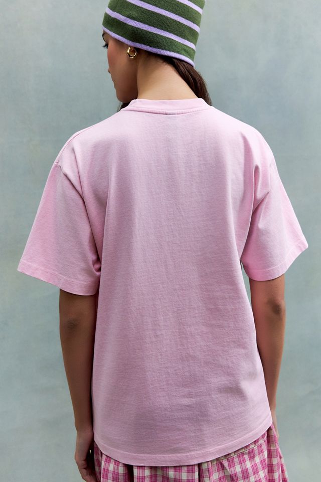 T-Shirt a Maniche Corte Rosa Esclusiva UO No Problemo #4