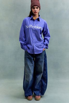 Camicia Blu a Maniche Lunghe in Popeline No Problemo