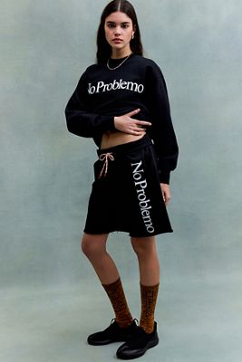 Pantaloncini con Logo Nero No Problemo