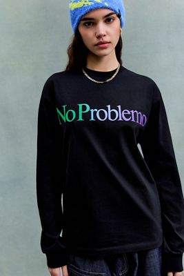 T-shirt à manches longues noir avec logo No Problemo