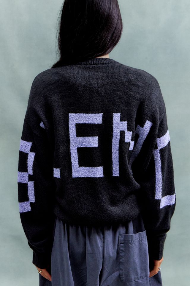 No Problemo Schwarzer Strickpullover mit Farbverlauf-Logo #3