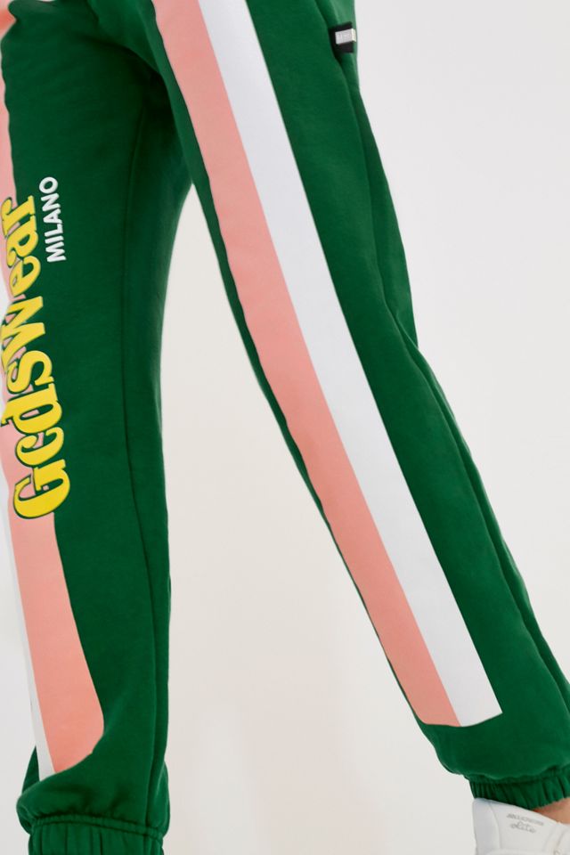 GCDS Green Logo Print Sweatpants #2