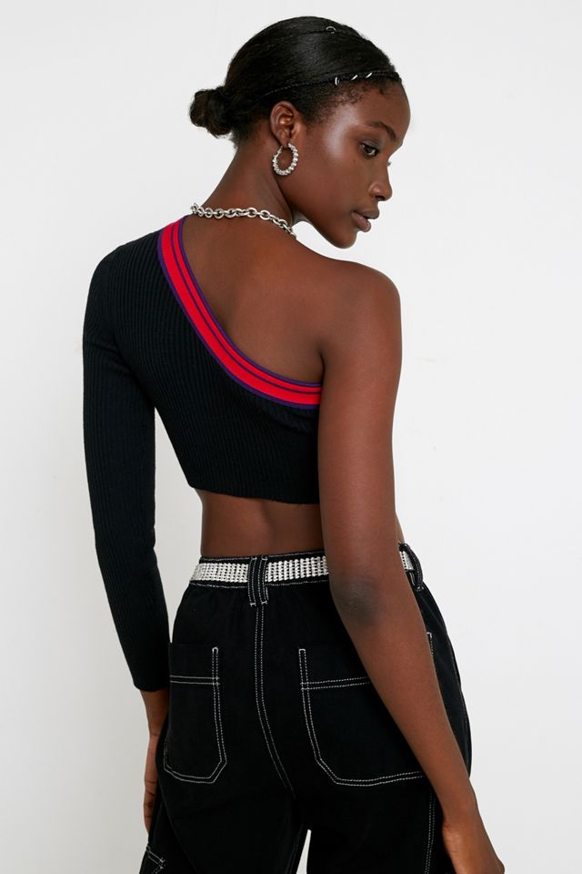 GCDS One-Shoulder Long-Sleeve Top #1