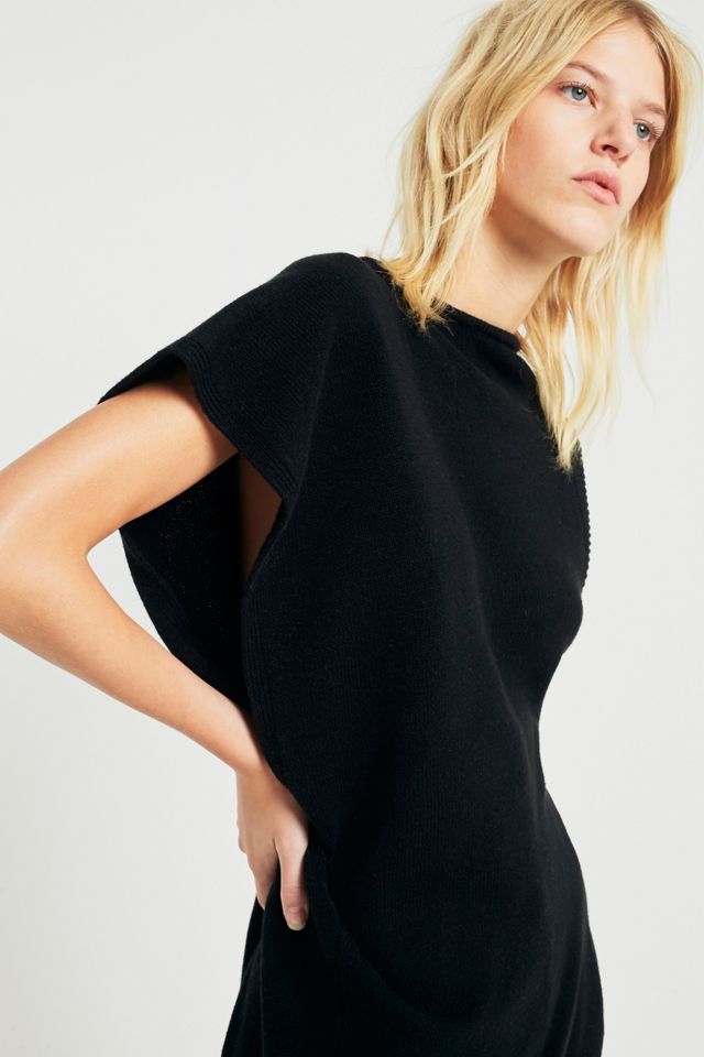 MIMICAWE Ruffled One-Shoulder Cape Jumper #4