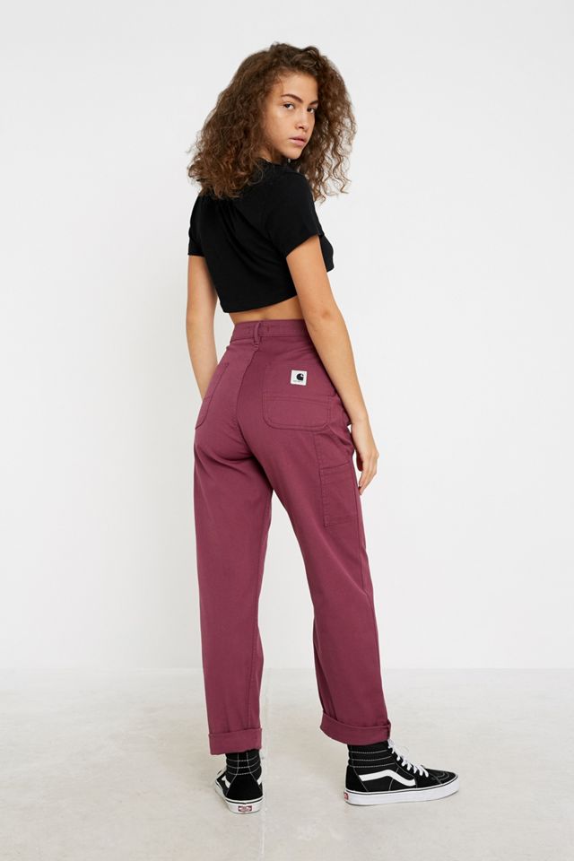 Carhartt WIP Pierce Dark Rose Trousers #2