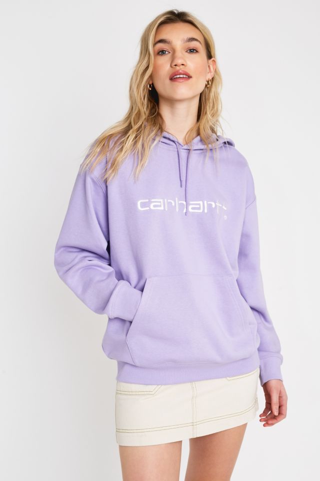 Carhartt WIP Lilac Logo Hoodie | Urban Outfitters UK