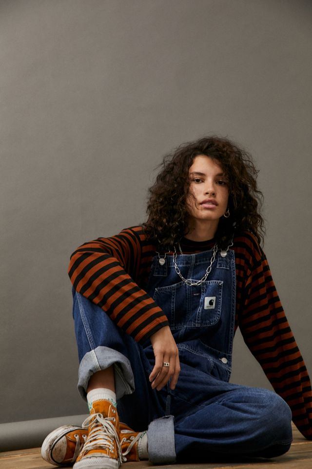 Carhartt WIP - Salopette délavée à bavette bleu #1