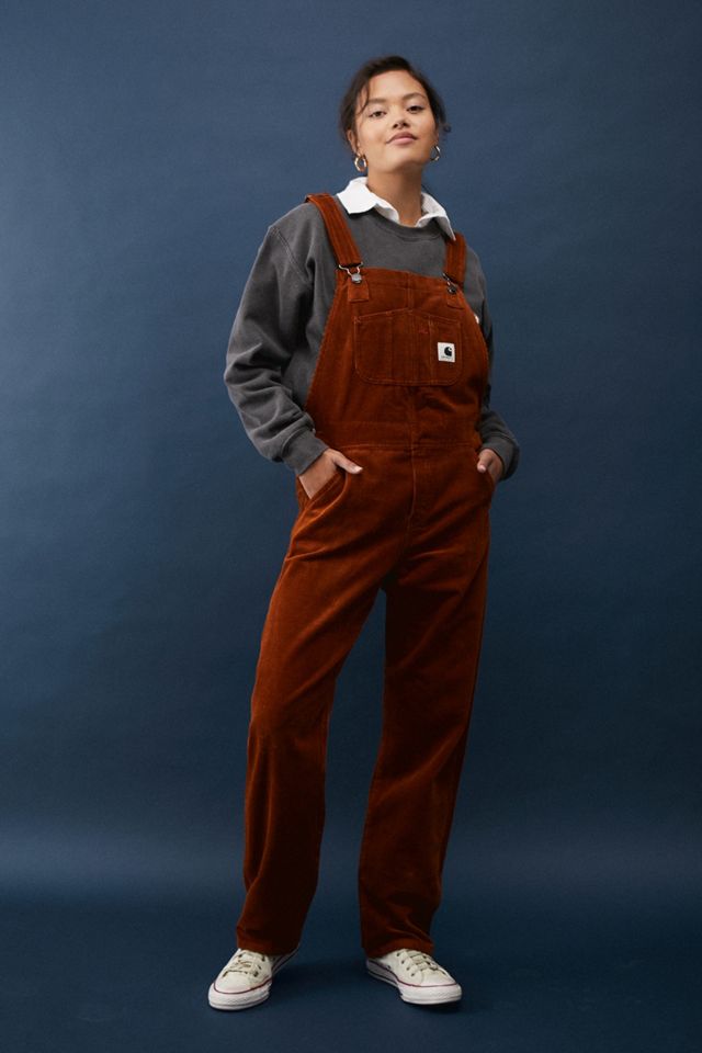 Carhartt WIP Rust Corduroy Bib Overall Dungarees #2
