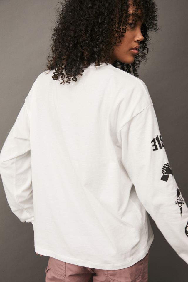 Carhartt WIP Camiseta de manga larga impresa en blanco #1