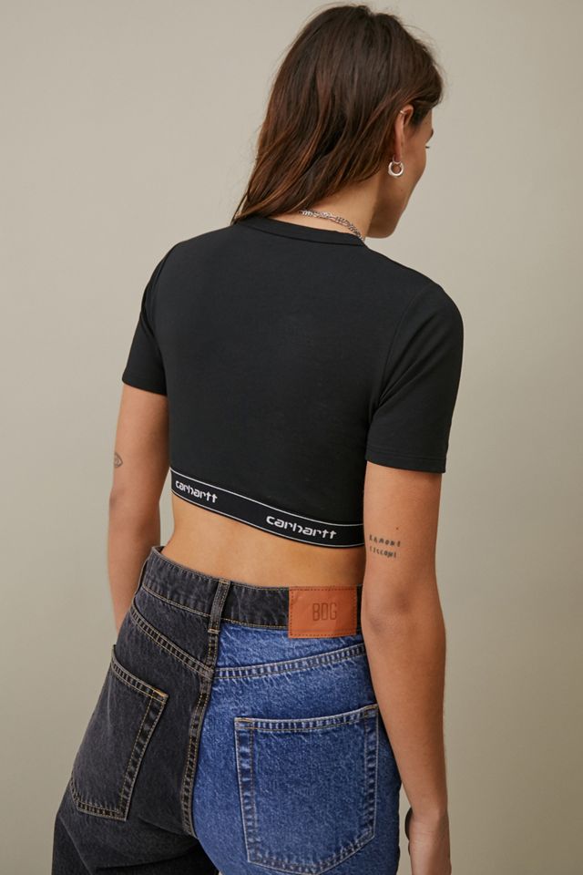 Carhartt WIP Black Script Crop Top #2