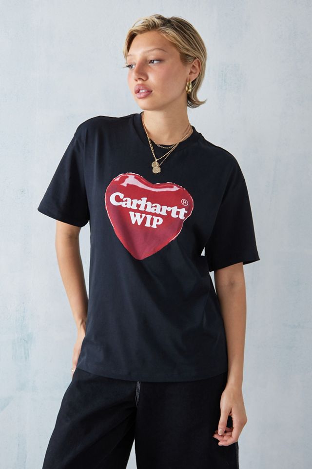 Carhartt WIP - T-shirt avec motif ballon en cœur - Noir