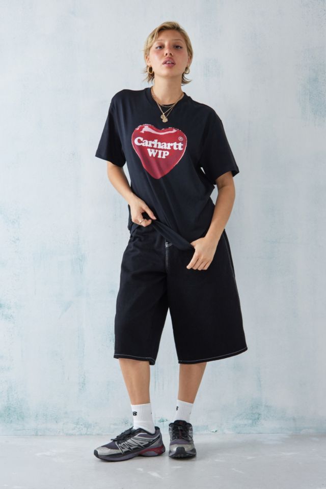 Carhartt WIP - T-shirt avec motif ballon en cœur - Noir