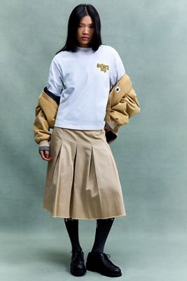 Camiseta Relajada con Letra Negra Blanca Carhartt WIP
